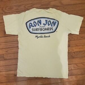 Vtg Ron Jon Surf Shop Myrtle Beach Graphic T-Shirt Mens Med. Yellow Tee Thrashed
